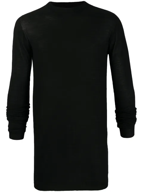 Rick Owens long-line ribbed jumper