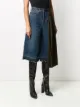 Sacai draped side knee-length shorts
