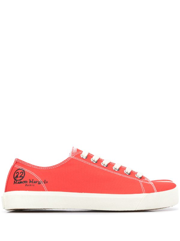 maison margiela red sneakers