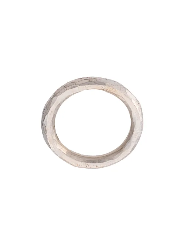 Shop Silver Werkstatt Munchen Classic Hammered Ring With Express Delivery Farfetch