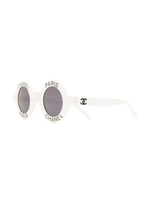 odd future white round sunglasses