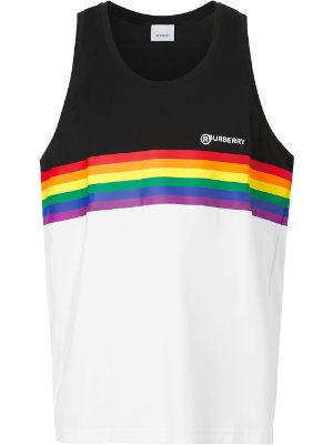 Burberry Rainbow Stripe Print Tank Top 