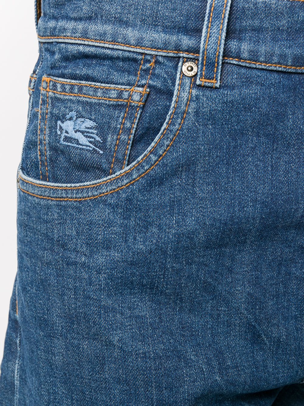 фото Etro джинсовые шорты с завышенной талией