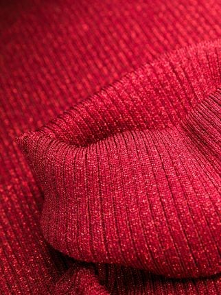 ribbed-knit turtleneck dress展示图