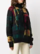 JW Anderson fringe checked knitted jumper
