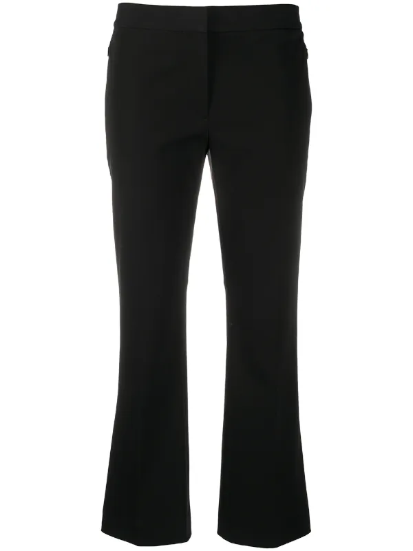 cropped kick flare trousers