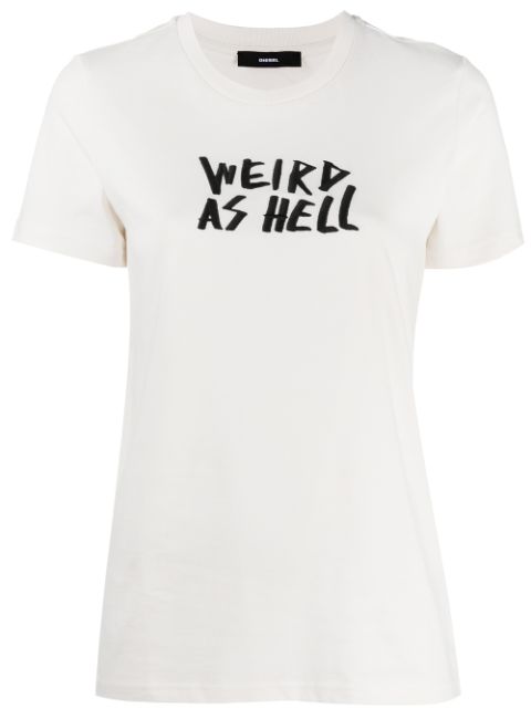 Diesel Slogan Print T-shirt - Farfetch