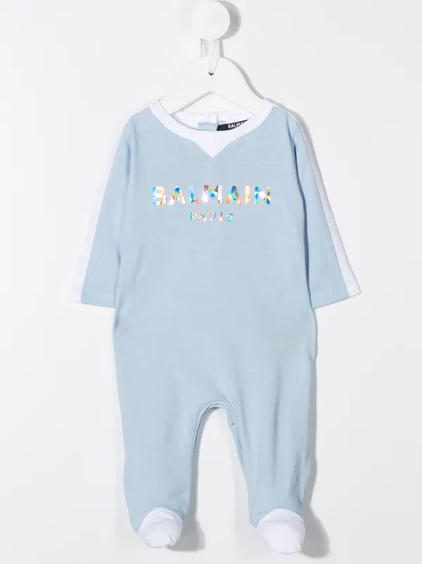 Balmain Kids Logo Print Pajama Farfetch Balmain Kids Logo Print Pajama Farfetch