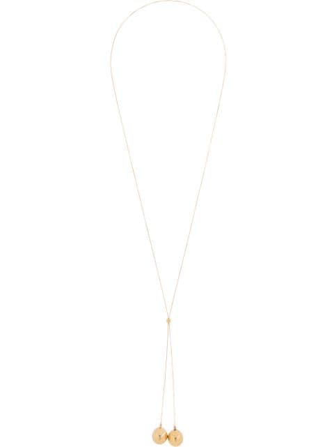 Bottega Veneta sphere drop-pendant long necklace