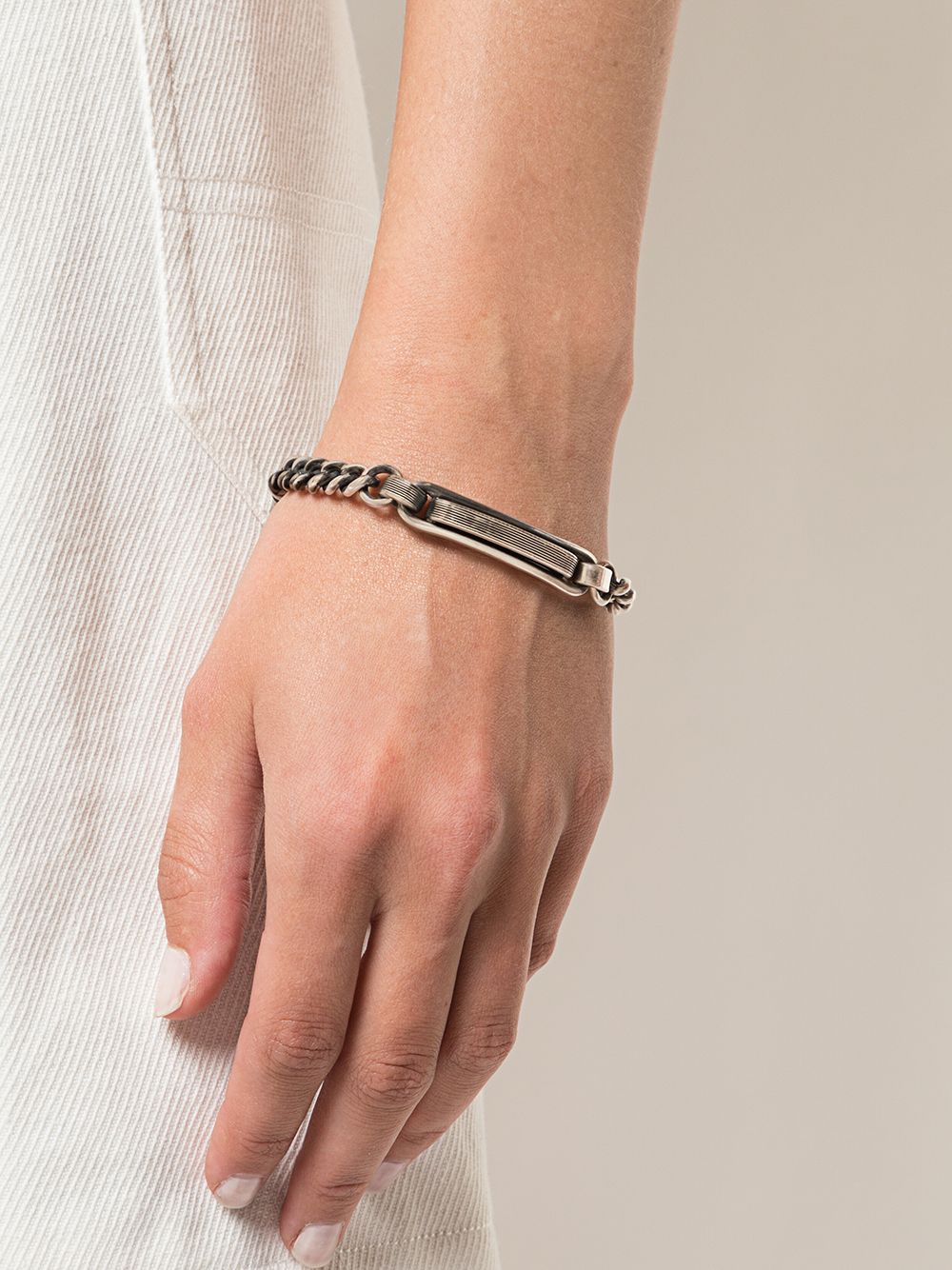 Shop Werkstatt:münchen Chainlink Band Bracelet In Silver