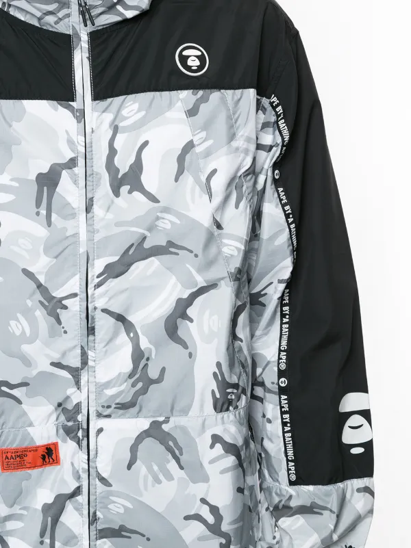 Shop Multicolour pe By A Bathing Ape Camouflage Print Technical Jacket With Express Delivery Farfetch