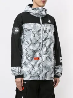 Shop Multicolour pe By A Bathing Ape Camouflage Print Technical Jacket With Express Delivery Farfetch