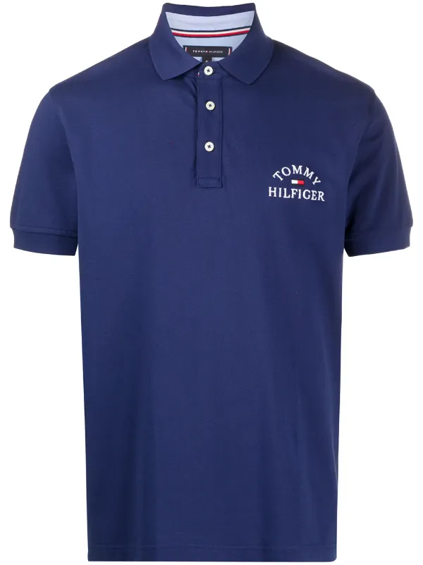tommy hilfiger blue polo shirt