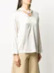 Fabiana Filippi bead detail crossover neck blouse
