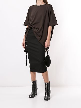 oversized asymmetric T-shirt展示图