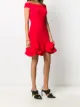 Alexander McQueen ruffled hem off-shoulder dress