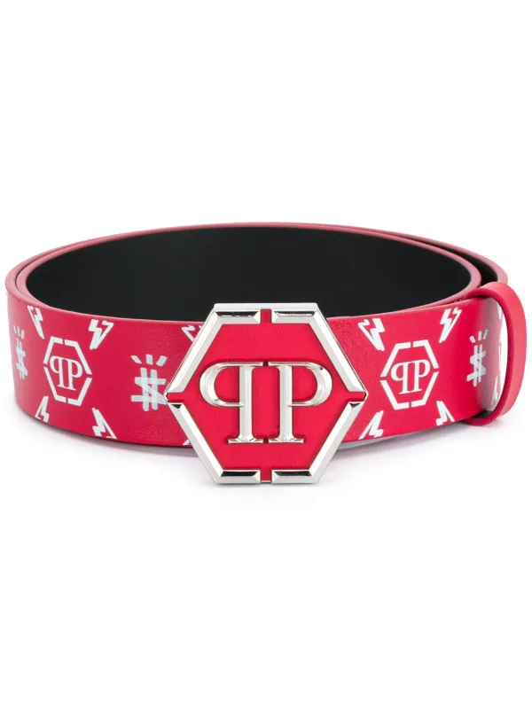 philipp plein belt red