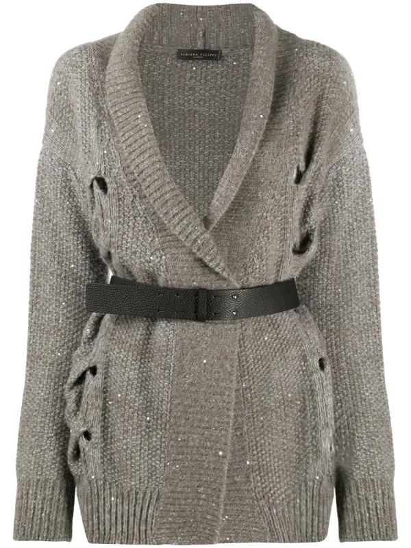 belted cardigan