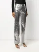 MSGM metallic flared trousers