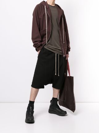 zipped drawstring hoodie展示图