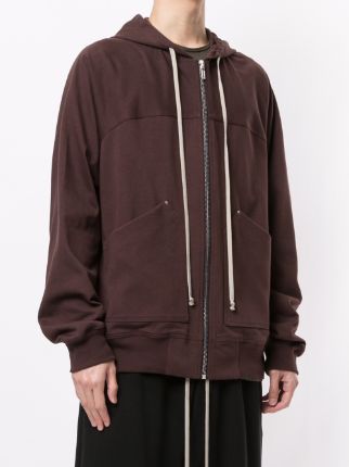 zipped drawstring hoodie展示图