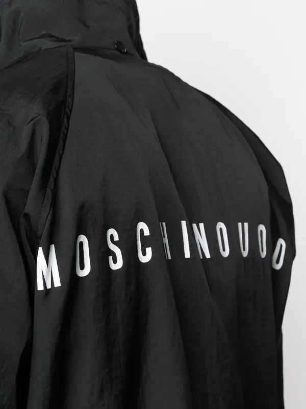 Moschino Logo Print Windbreaker Black FARFETCH BH