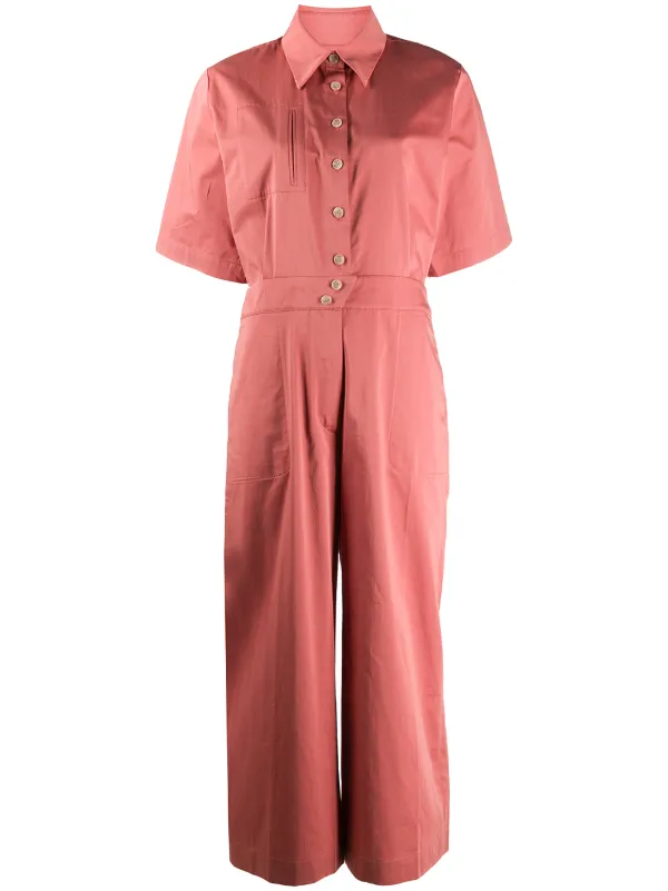 pink cropped jumpsuit