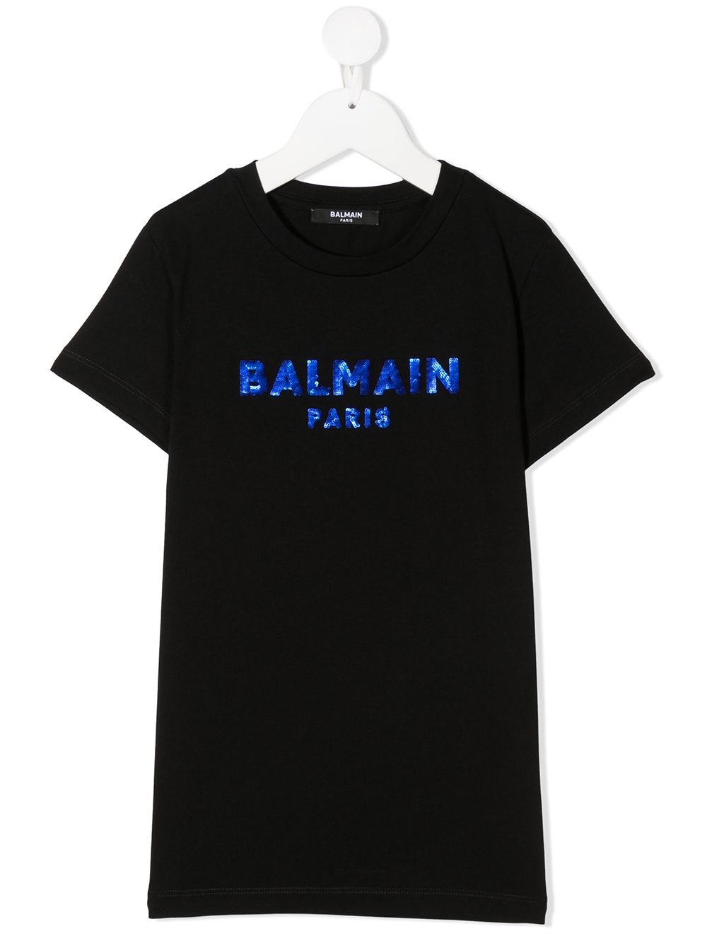 

Balmain Kids playera con detalles de lentejuelas - Negro