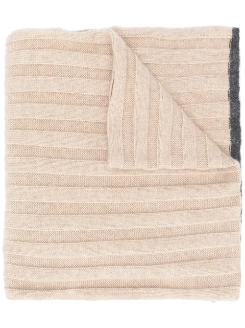 Brunello Cucinelli cashmere ribbed scarf