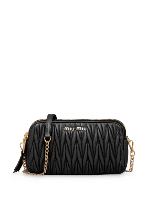 Miu Miu Spirit Ciré Mini Bag in Black