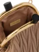 Miu Miu matelassé-effect clasp-fastening clutch