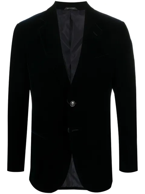 Giorgio Armani velvet single-breasted blazer
