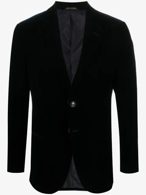 Giorgio Armani enkelknäppt sammetsblazer