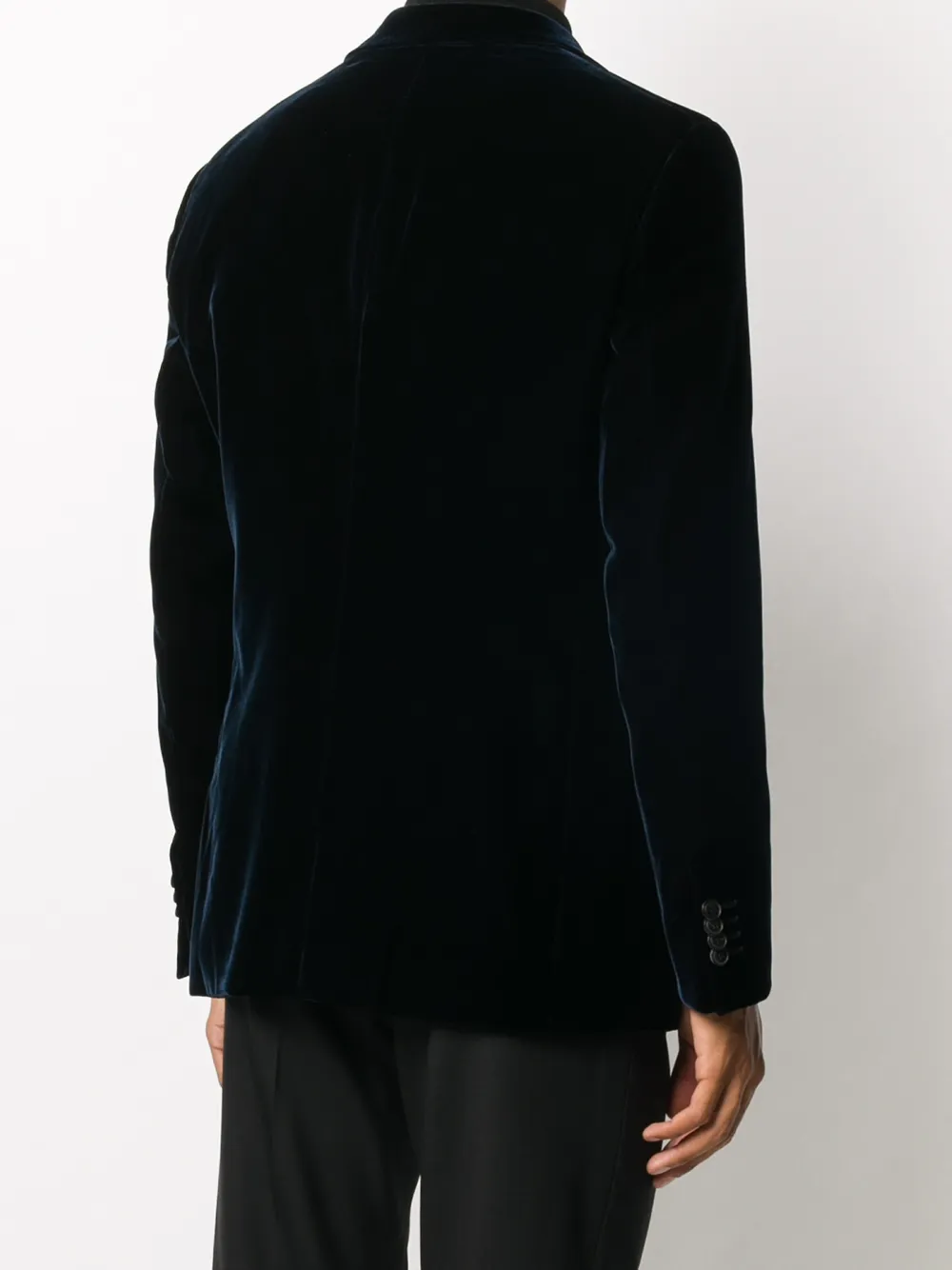 Giorgio Armani Blazer met enkele rij knopen Blauw
