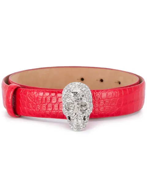 Philipp Plein skull plaque belt