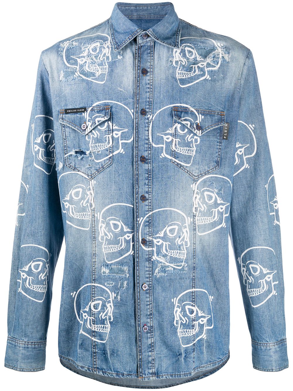 philipp plein denim shirt