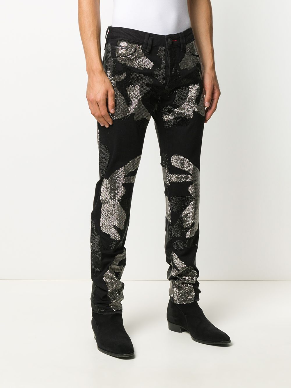 фото Philipp plein джинсы camouflage super straight cut