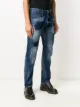 Philipp Plein skull on fire slim-fit jeans