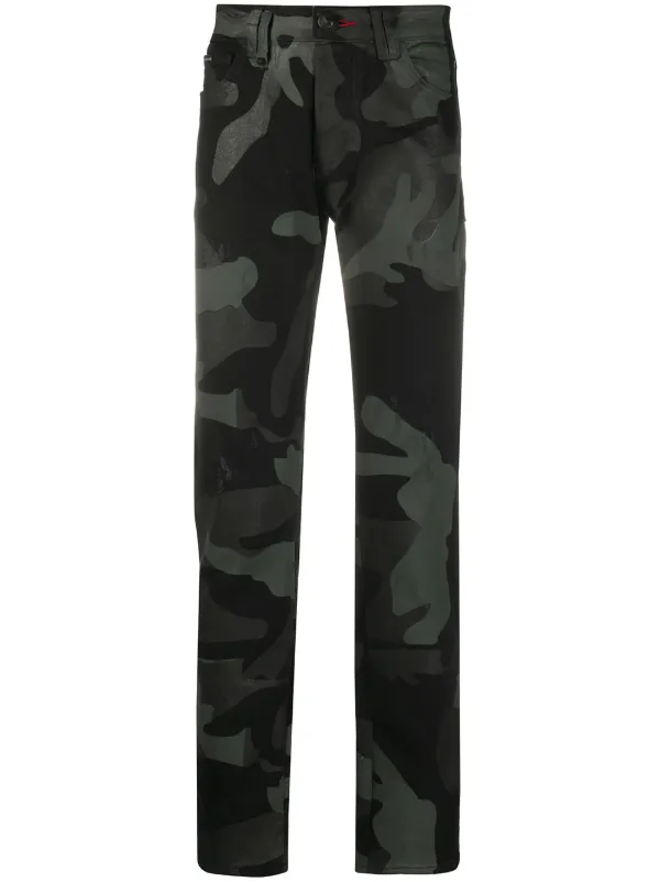 camo slim fit jeans