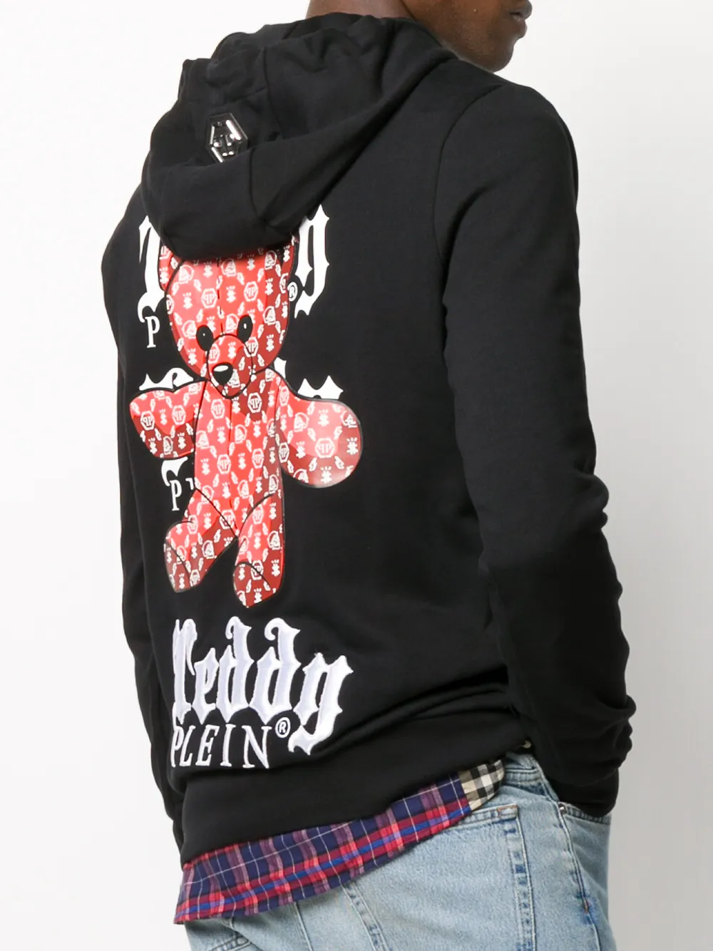 Philipp Plein Hoodie met geborduurde teddybeer Zwart