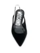 Moschino velvet slingback flats