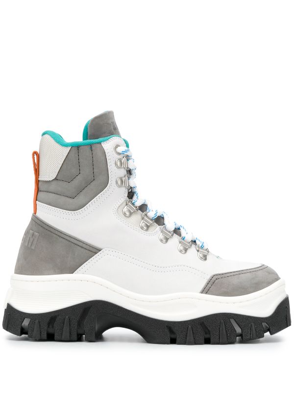 white hiking shoes
