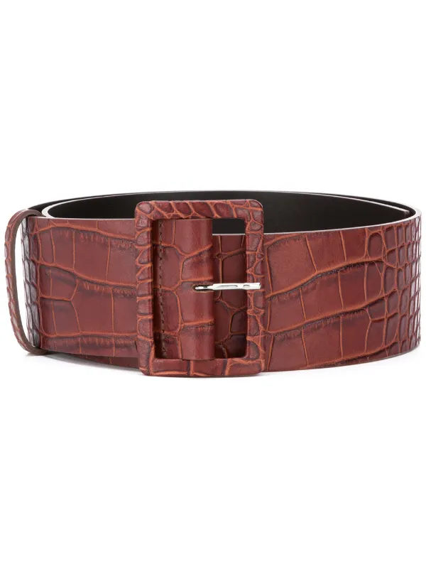 embossed leather belt