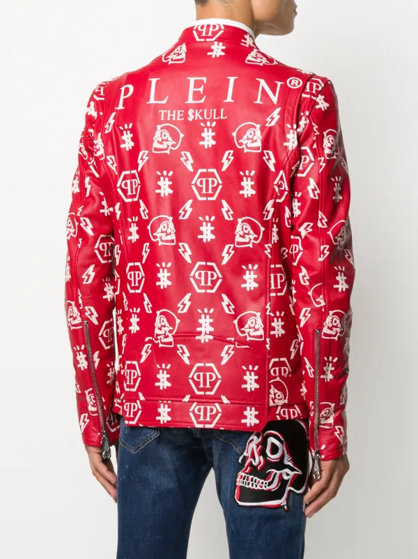 Philipp Plein Monogram Logo Biker 