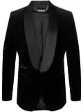 Philipp Plein Elegant velvet-effect blazer - Black