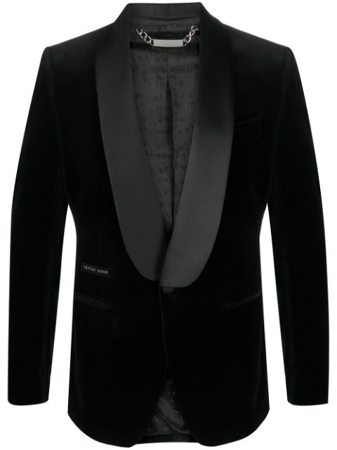 Philipp Plein Elegant velvet-effect blazer Men