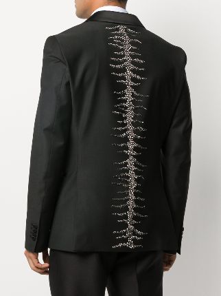 sequin animal-stripe tuxedo jacket展示图