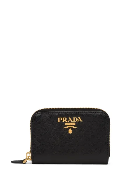 Prada Porta-cartões com placa de logo
