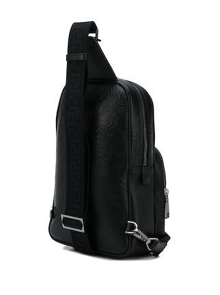 Barocco-embossed single-strap backpack展示图