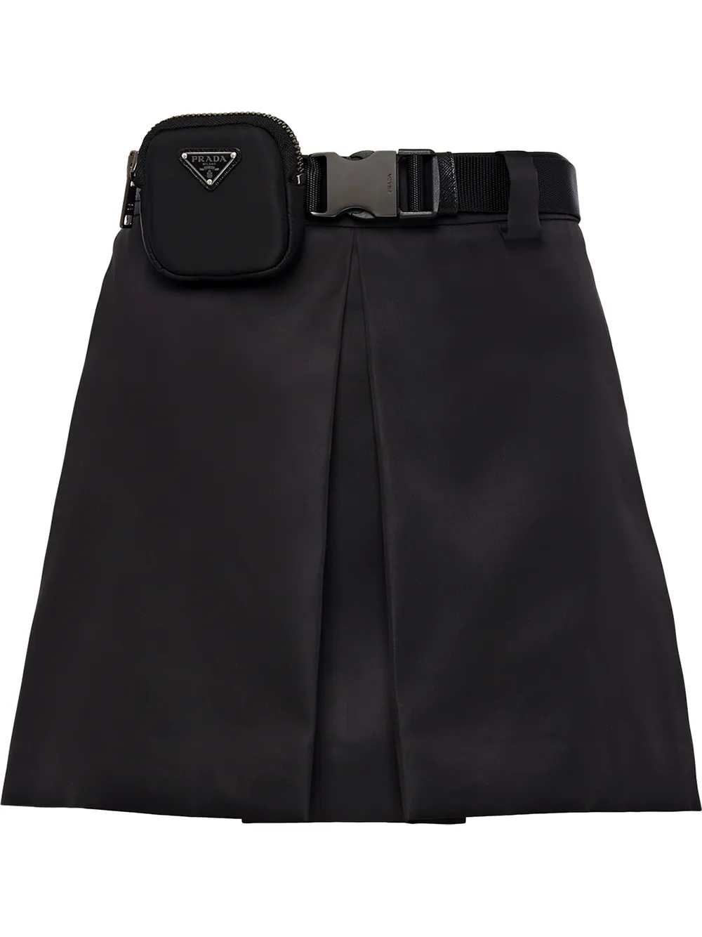 

Prada minifalda acampanada - Negro